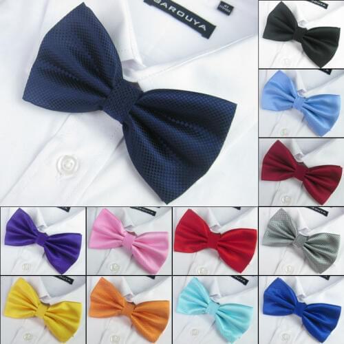 2018 Fashion Jacquard Bow Ties For Male Solid Plaid Bowties Business Suite Accessories Wedding Diamantino Mens Gravatas Tuxedo
