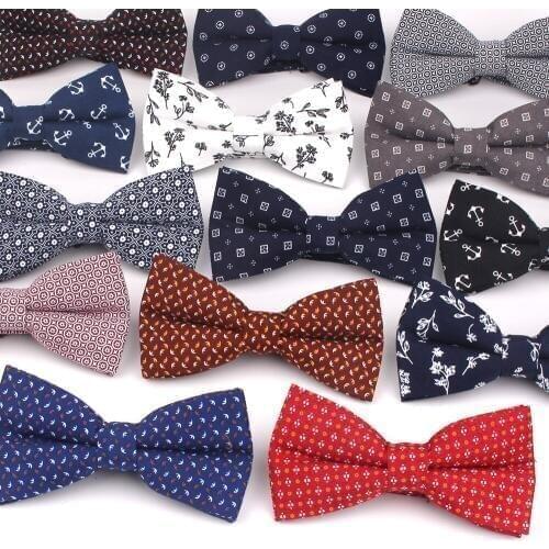 Floral Men Bow Tie Casual Cotton Bowtie For Men Adjustable Bow Ties For Business Wedding Butterfly Suits Cravats Bowties