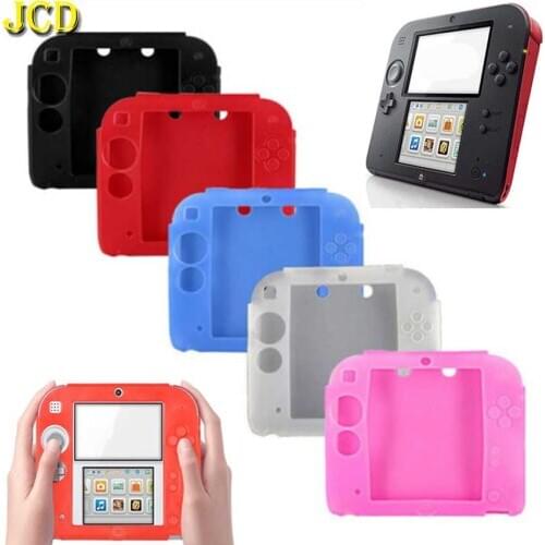 JCD 1PCS Soft Silicone Skin Protective Cover Case Shell Anti-Slip Shockproof Case Cover for Nintend 2DS Game Accessories
