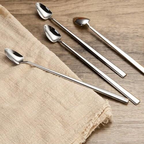 Set of 3, 8.3-Inch Long Handled 18/10 Stainless Steel Coffee Spoon Ice Cream Dessert Tea Spoon For Picnic Kitchen Accessories
