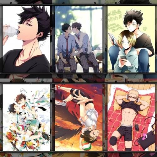 Wall Art Canvas Painting Classic Anime Poster Prints Nordic Retro Pictures Living Kids Room Decor Haikyuu Yaoi Kei Shoyo X Tobio