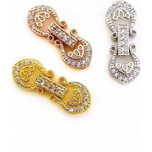 Wholesale DIY Natural Stones Beads Jewelry Making Accessories Silver/Gold/Rose Gold Metal Connector Clasps Findings