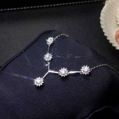 S925 Sterling Silver Mossam Diamond Necklace 0.1CT5 D Color VVS1 Grade Clarity Hip Hop Trend Clavel Chain Fashion Classic Engage