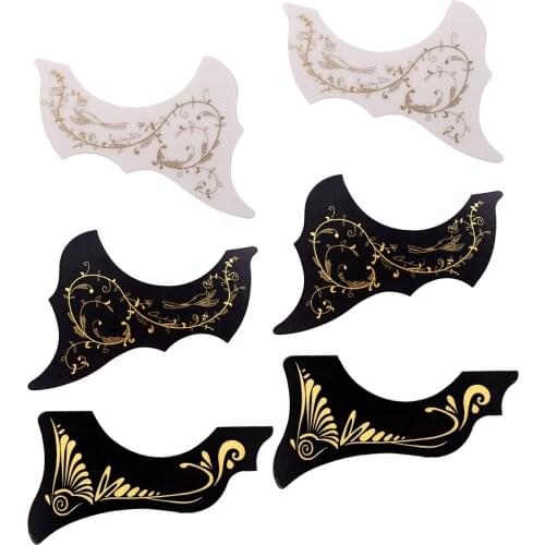 6pieces Guitar Pickguard Plate For 40 / 41 " Acoustic Folk Guitar Black / White