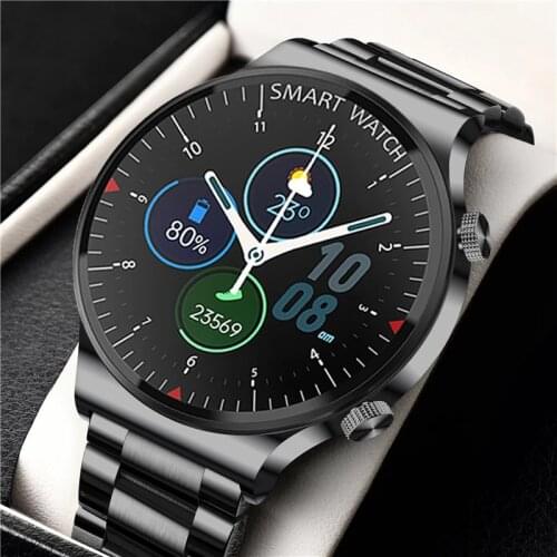 2021 New Luxury Bluetooth Call watch Smart watch Men Full touch Fitness tracker Blood pressure Smart clock Men Smart watch +Box