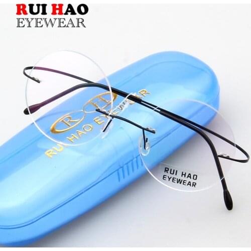 Super Light Rimless Eyeglasses Frame Unisex Eyeglasses Optical Glasses Frames Round Rimless Spectacle Frame