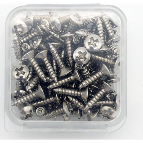 60 pieces Electric Guitar Pickguard Screws for SQ ST LP TL Universal Guitarra Bass Plate Mount Luthier Tool 12 * 3 mm with Box