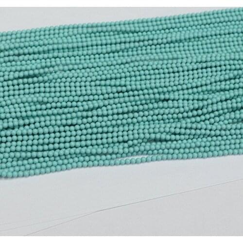 High quality blue turquoise unique stone 2mm 3mm artificial gems loose beads European jewelry making 15 inch B449