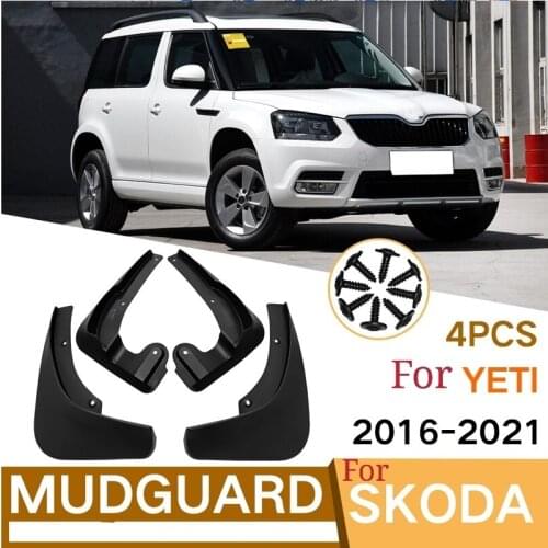 For Skoda Yeti 2016-2021 high-quality mudguard, splash-proof mudguard, body protection, car Accessories 4 Pcs