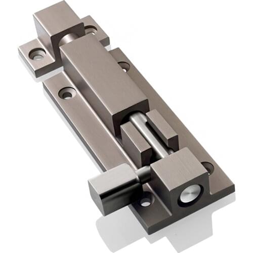 Safety Guard Latch Slide Lock Door Drawer Barrel Bolt 2 Inch 3 Inch, Silver Thick Aluminum Alloy Open Latch Door Lock with Screw