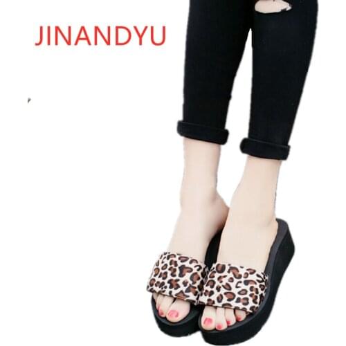 Beach Platform Shoes Woman Slippers Summer Sandals Womens 2021 Wedge Heel Casual Fashion Women Chunky Slippers Mules Pour Femme