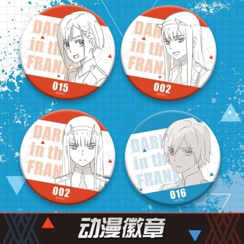 DARLING in the FRANXX Anime Badges on a Backpack ZERO TWO Icon Pins Badge Decoration Brooches Metal Badges For Clothes DIY