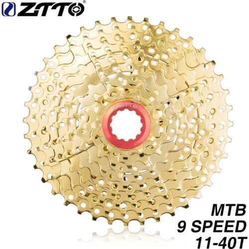ZTTO New MTB Bicycle Freewheel 9 s 11- 40T Gold Cassette Durable Freewheel for M430 M4000 High Quality Mountain Bike