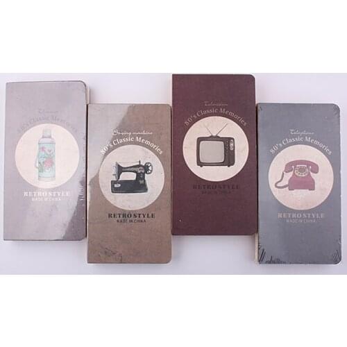 1PC 48K Vintage Hard-cover Notebook 256 Pages Office Stationery Memos Stationery Notepad Supplies Planner Kids Gift (ss-1735)