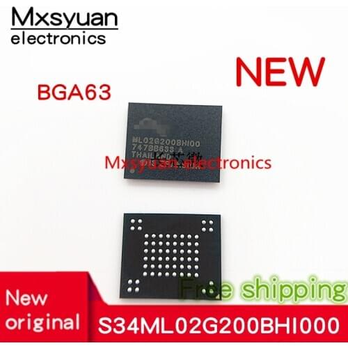 2PCS~10PCS/LOT ML02G200BHI00 ML02G200BH100 S34ML02G200BHI000 S34ML02G200BH1000 BGA63 New original In stock