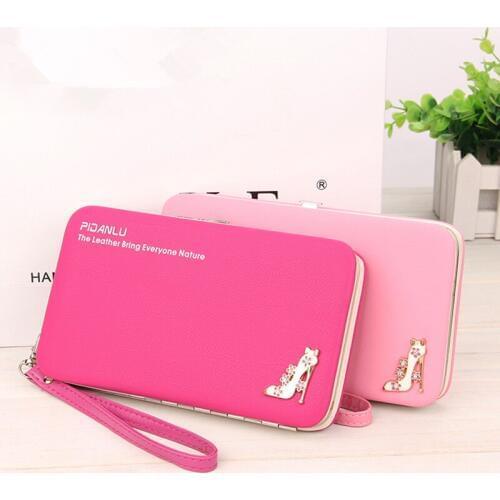 2020 womens PU leather zipper long wallets female big capacity mutifunction fashion clutch wallet card holder coin purse