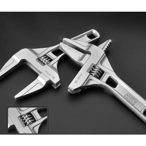 2021 Small Adjustable Spanner Short Shank Large Openings Wrench Head Depth Wrench Home Repair Tools