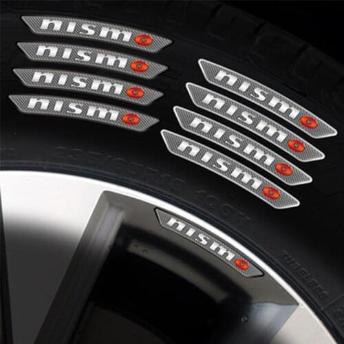 4Pcs Car Wheel Sticker Nismo Decals For Nissan Qashqai J11 J10 Juke X trail T32 T31 Patrol Terrano 2 Kicks Accessories 2021 2020