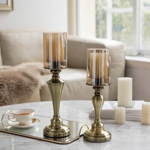 5pcs Metal Candle Holders Wedding Decoration Candle Pillar Holder Stand Europe Wedding Decor Party Decor