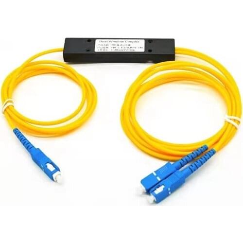 5 pcs SC/UPC 1x2 PLC Fiber optical Splitter Mini Module SC/UPC FTTH Fibre Splitter SC Single Mode optic splitter box