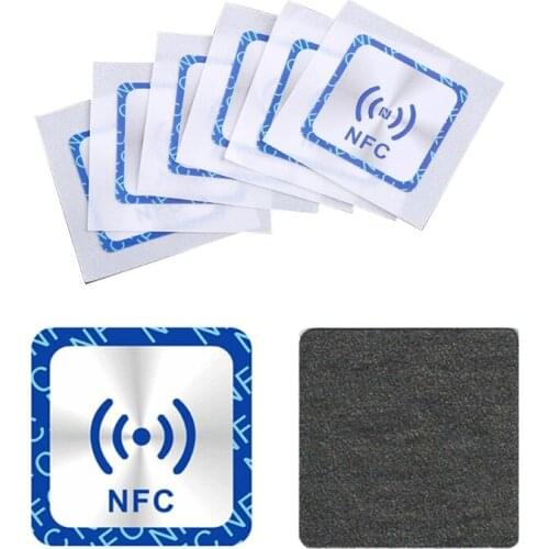 6PCS Universal NFC Ntag213 Tags Anti Metal Sticker NTAG 213 Metallic Badges Token Label for Mobile Phones