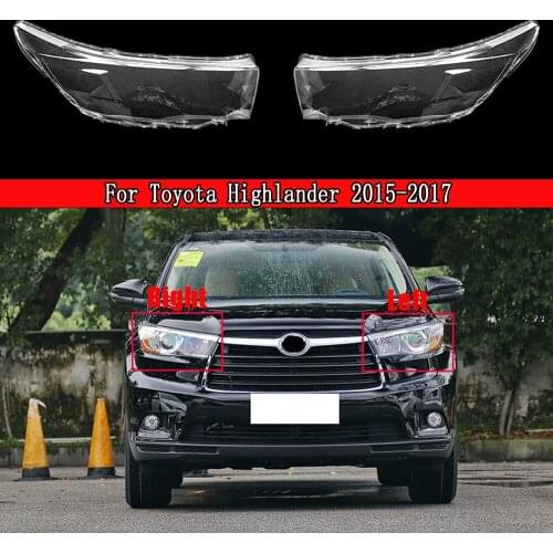 Car Front Headlight Lens Cover Auto Headlamps Lampcover Transparent Lampshades Lamp Shell For Toyota Highlander 2015-2017