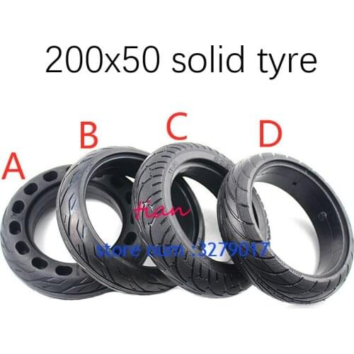 Free Shipping Good Quality Multi-style 200x50 Solid Tyre Fit for Motorcycle Self Balancing Hoverboard Electric Scooter