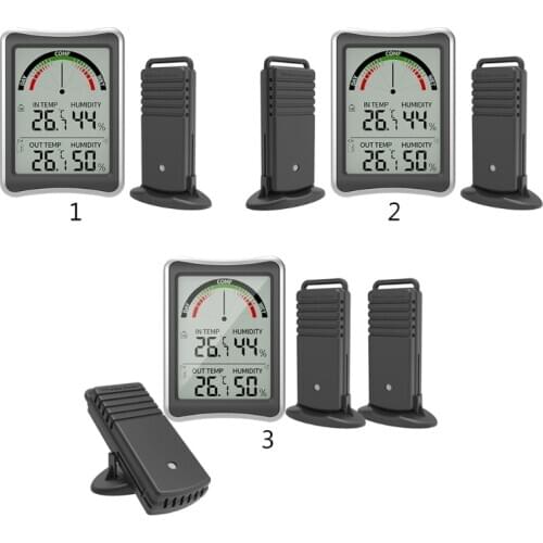 Wireless Weather Station Indoor Outdoor Max Min Thermometer Hygrometer ℃ ℉with Forecast Sensor Transmitter 50meter 164ft