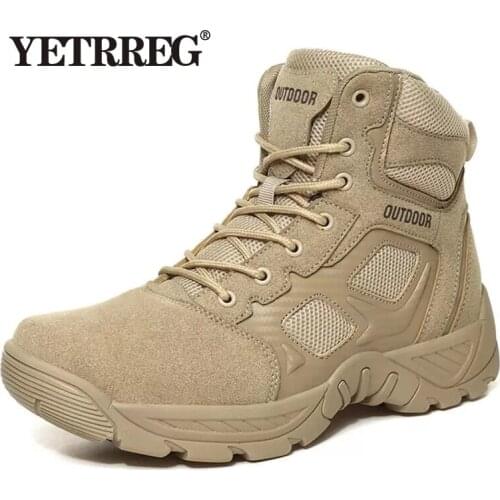 Brand Men Military Boots Quality Special Force Tactical Desert Boots Combat Ankle Boats Army Work Shoes Leather Snow Boots