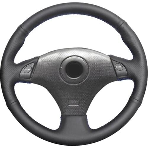 Black Artificial Leather Handsew No-slip Car Steering Wheel Cover for Toyota RAV4 Celica MR2 MR-S Supra Caldina Lexus IS 200 300