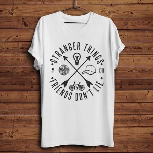 Friends Don't Lie T-Shirt homme Stranger Things 3 Upside Down Hawkins Middle School funny men Tee Gift T Shirt unisex