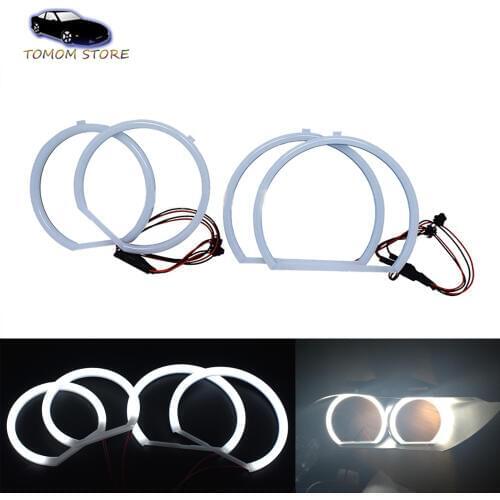 1set 2x131+2x106mm Cotton light Angel eyes halo ring headlight kits for BMW E83 X3 E46 Compact 2000-2010 auto accessory