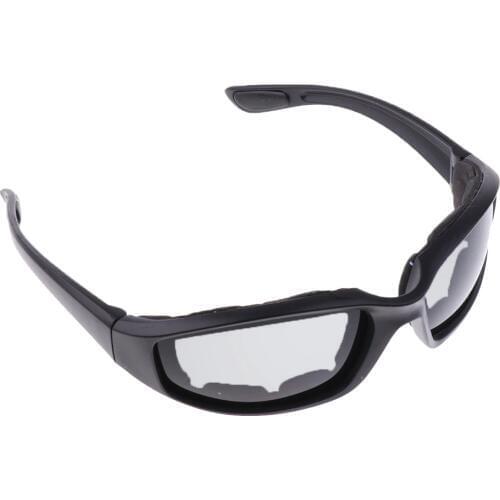 Motorcycle Windproof Dustproof PVC Bike Cycling Riding Glasses Padded Comfortable For Men Women Gray