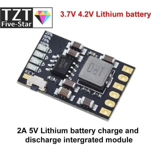 MH-CD42 DC 5V 2.1A Mobile Power Diy Board 4.2V Charge/Discharge(boost)/battery protection/indicator module 3.7V lithium 18650