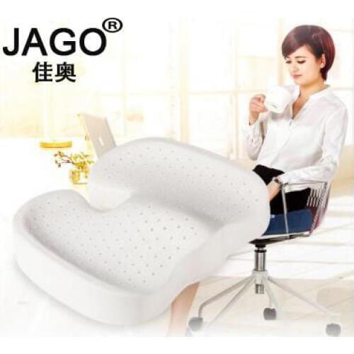 JAGO Thailand Natural Latex Seat Cushion for Car Office Anti-hemorrhoids Beauty Buttock Cushions Christmas Gift