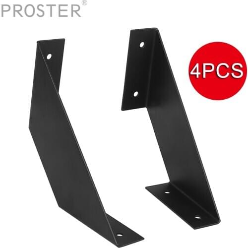 PROSTER 4PCS Antique Corner Shelf Bracket Storage Holder Book Shelf Support Outdoor Indoor Kitchen Garden Display Hardware Tool