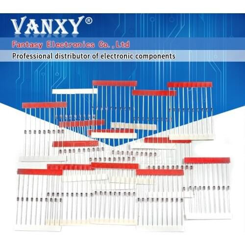 14values*10PCS=140PCS 0.5W regulator 3.3v-30v 1/2w Zener Diode component Assorted kit package new and original