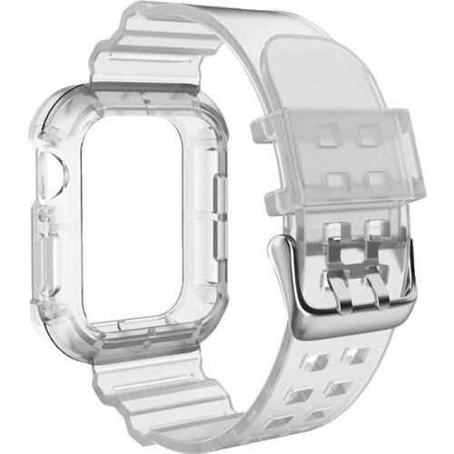 TPU Waterproof Watchband Wristband Strap Replacement for Apple Watch 1/2/3/4/5/6/SE Wearable Devices Smart Accessories