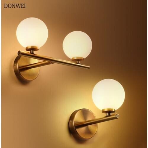 Nordic Modern LED Wall Lamps Acrylic Ball indoor Wall Lights for Living Room Bedroom Artistic Wall Lighting Fixtures Luminaire