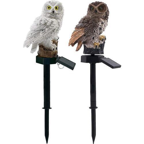 Sculpture Novelty Solar Garden Lights Owl Solar LED Lawn Lights Outdoor Lawn/Path/Street/Underground Light Ornament LED Decor