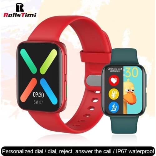 Rollstimi men women smart watches movement arc full touch screen waterproof fitness Heart rate call alarm clock smart bracelet