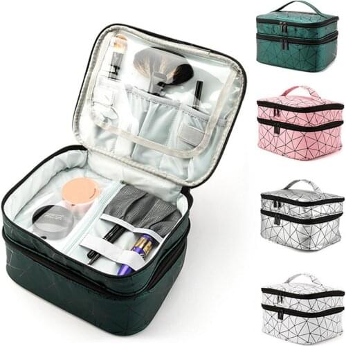 Nail Gel Cosmetics Storage Bag Portable Double-Layer 30 Bottles Perfume Essential Oil Travel Carrying Storage Box Organizer