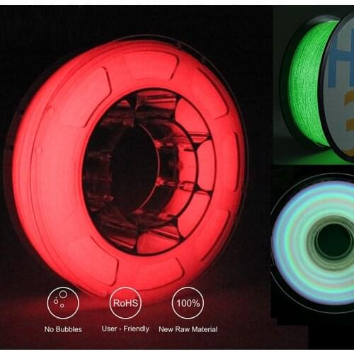Glowing In The Dark 1.75mm 3D Printer Filament 1kg/500g/250g Luminous Sublimation Material for 3d Printing Glow Green / Blue
