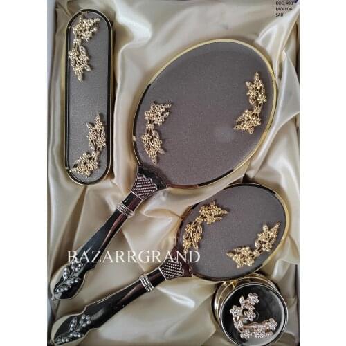 YOUR COMB SET WITH QUALITY COLOR TO ADD ELEGANCE TO YOUR STYLE MIRROR COMB SET YELLOW FREE SHİPPİNG