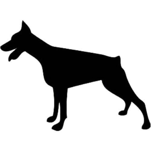 15.2*11.2CM Doberman Dog Funny Animal Vinyl Decal Car Styling Body Decorative Stickers Black/Sliver C6-0983