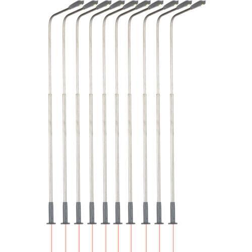 10 pcs Metal Model LED Street Lamp 1:100 Modelmaking Single-head LED Lights Lamppost Model Street Lighting 3V DC