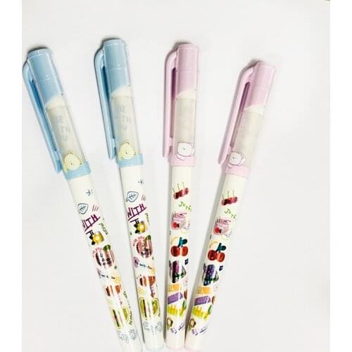 2pcs Candy Glitter Cherry Bear Flower Garden Gel Pen Writing Pen Black Ink 0.5mm