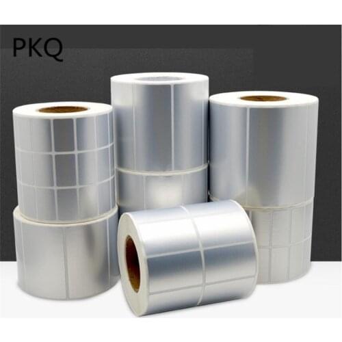 25mm 30mm Blank Silver PET/PVC Sticker Self Adhesive Label Sticker Thermal Transfer Printer Stickers Waterproof Print Supplies