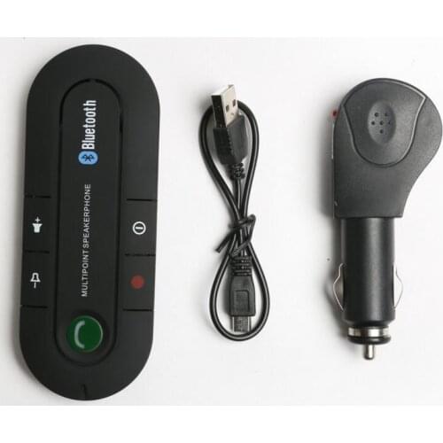 5 Sets Portable Multipoint Bluetooth Receiver Car Sun Visor Wireless Hands-free Bluetooth Music MP3 Player Car Speakerphone Kit