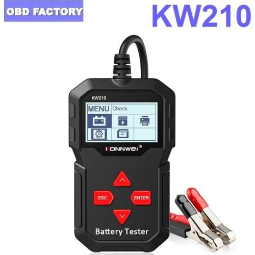 KW210 Automatic Smart Car Battery Tester 100 to 2000CCA Cranking Car Battery Tester 12V Auto Battery Analyzer Diagnostic Tool